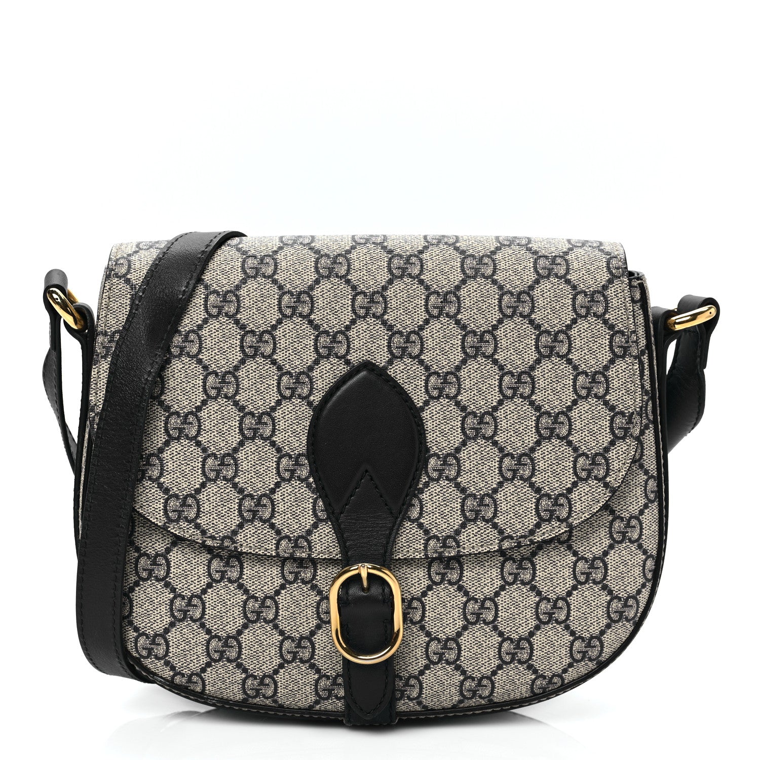 Gucci GG Supreme Monogram Small Messenger Shoulder Bag Beige Blue Navy 1 of 8