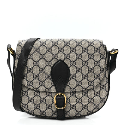 Gucci GG Supreme Monogram Small Messenger Shoulder Bag Beige Blue Navy 1 of 8