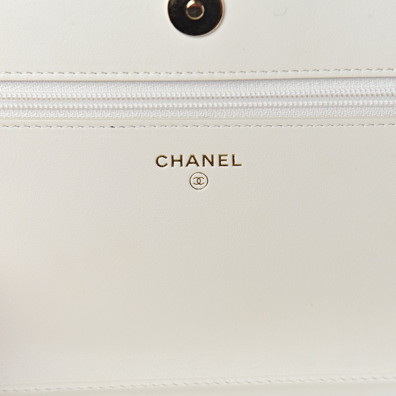 Chanel Caviar Quilted Boy Wallet On Chain WOC White 5 of 9