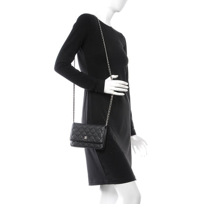 Chanel Caviar Quilted Wallet On Chain WOC Black 2 of 9