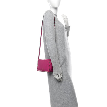 Valentino Garavani Calfskin Rockstud Camera Crossbody Bag Rose Violet 2 of 12