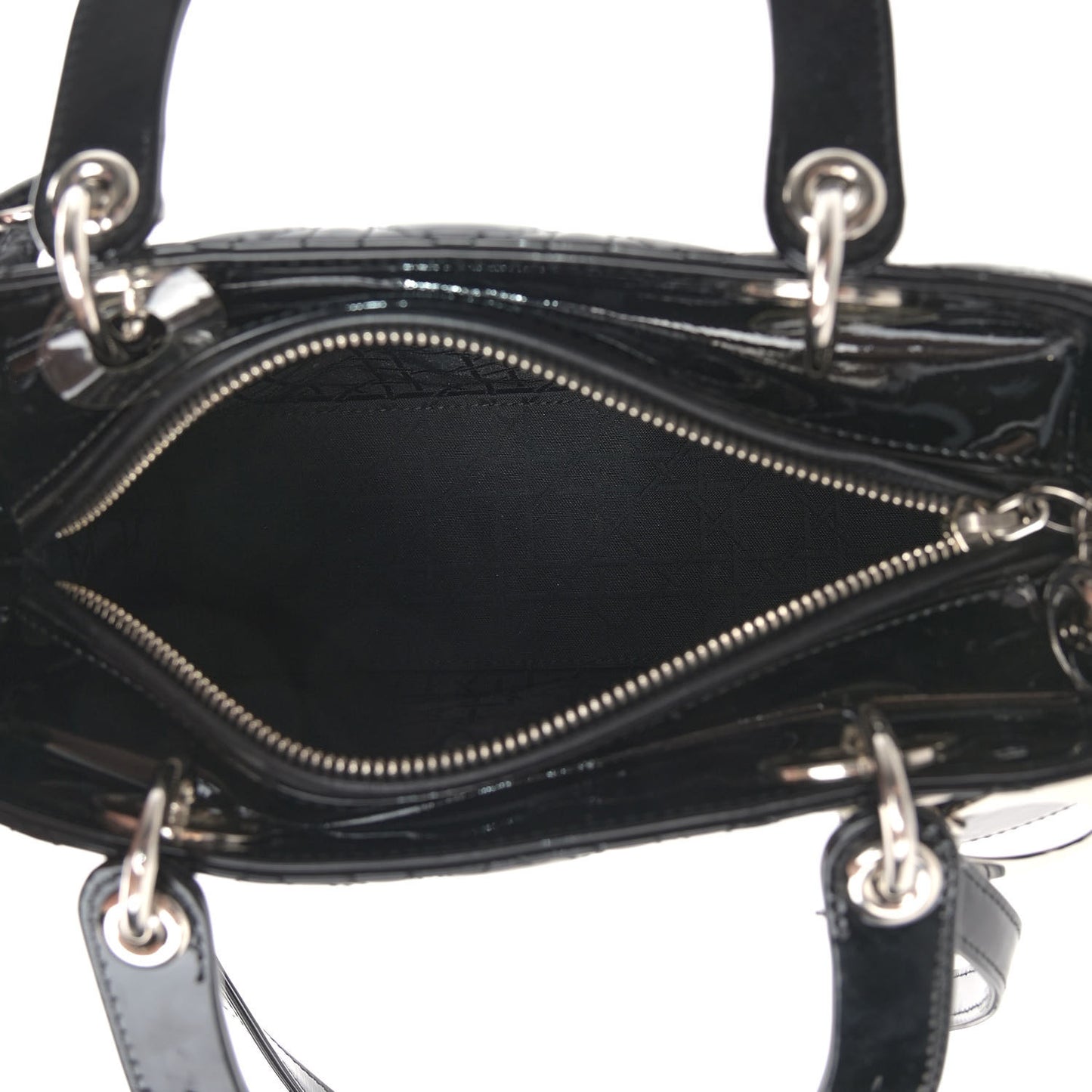 Patent Cannage Medium Lady Dior Black