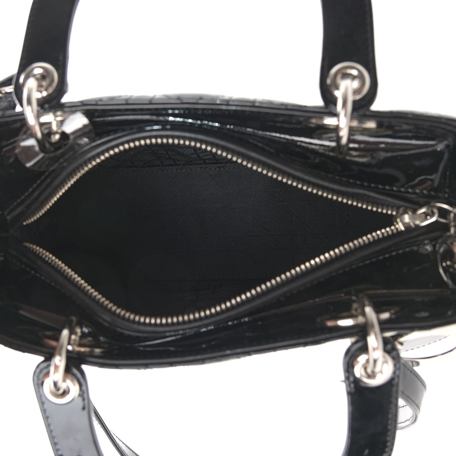 Christian Dior Patent Cannage Medium Lady Dior Black 5 of 9