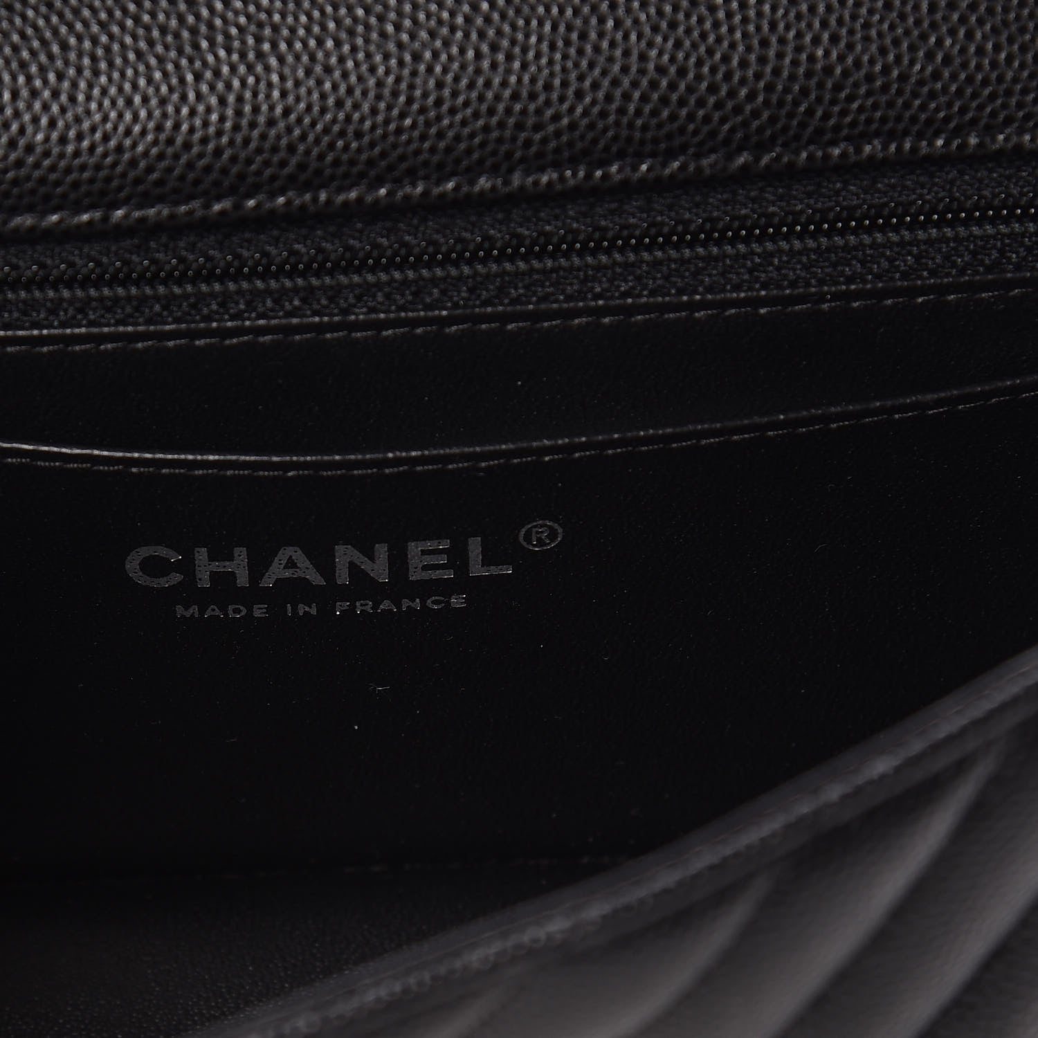 Chanel Caviar Chevron Quilted Mini Rectangular Flap Black 6 of 10