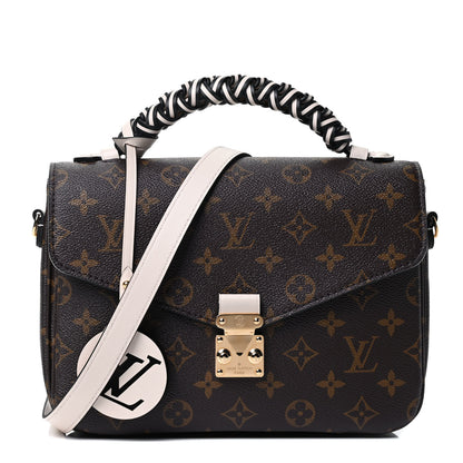 Louis Vuitton Monogram Braided Pochette Metis Creme Beige 1 of 4