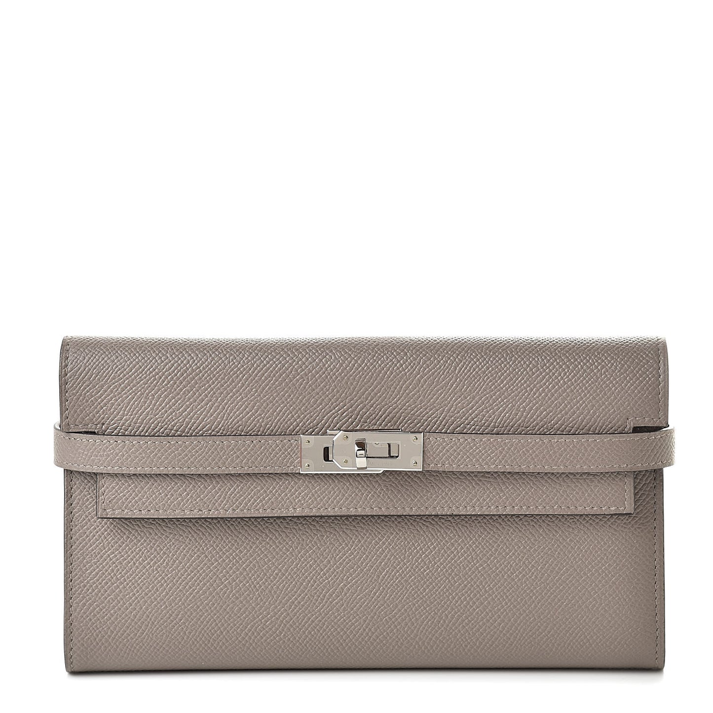 Epsom Kelly Longue Wallet Gris Asphalte
