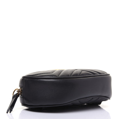 Gucci Calfskin Matelasse GG Marmont Belt Bag 105 42 Black 4 of 16