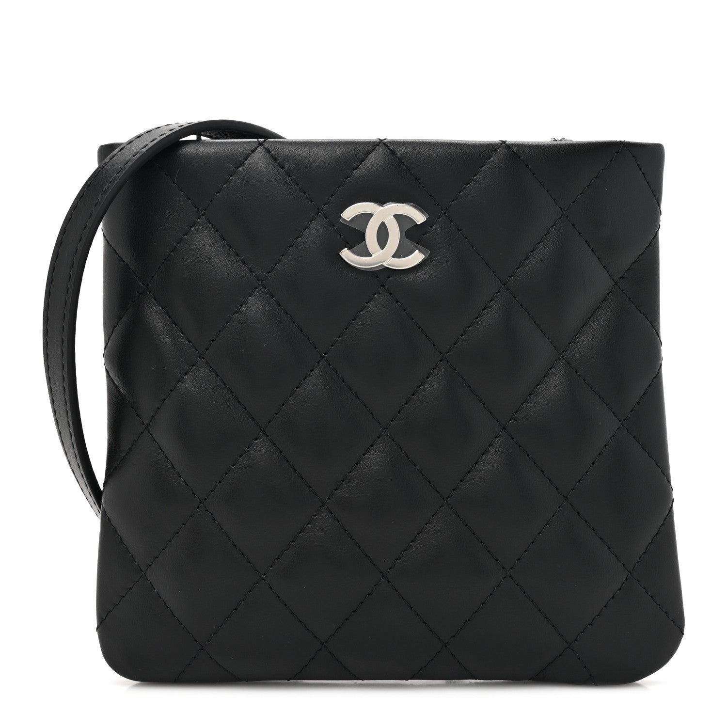 Chanel Lambskin Quilted Crossbody Bag Black 1 of 11