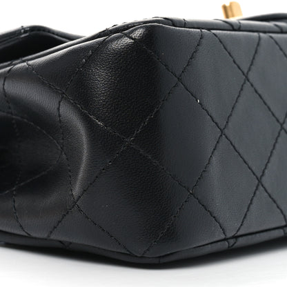 Chanel Lambskin Quilted Mini Rectangular Pearl Crush Flap Black 9 of 11
