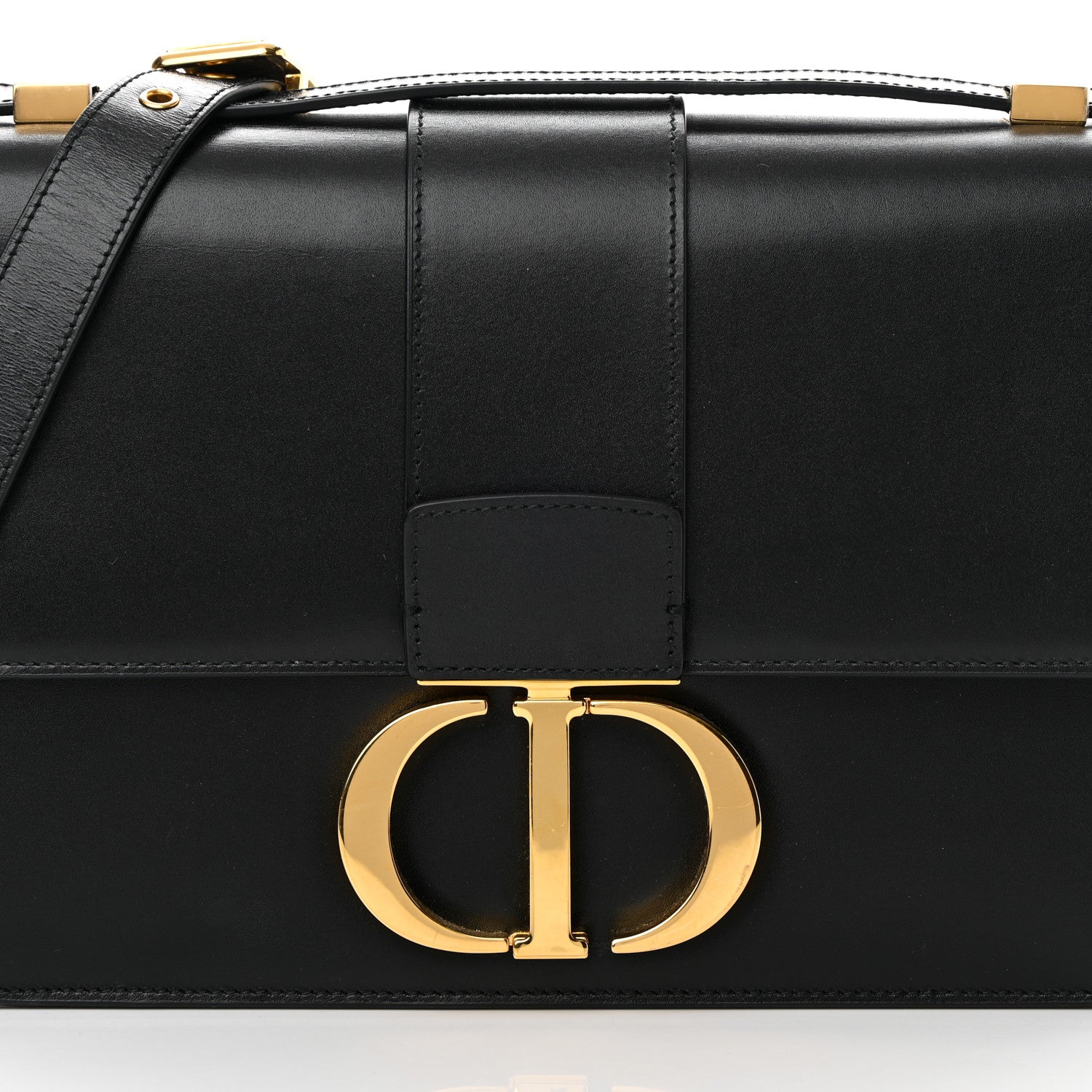 Christian Dior Smooth Calfskin 30 Montaigne Flap Bag Black 7 of 13