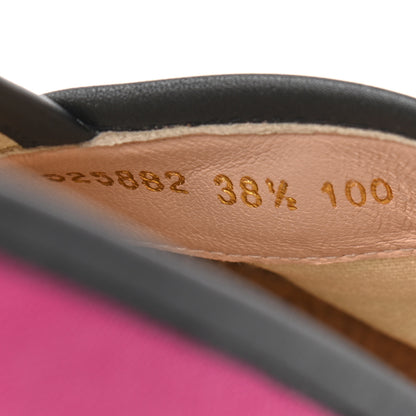 Gucci Canvas Logo Espadrilles 38.5 Cyclamen Rose Black 9 of 9