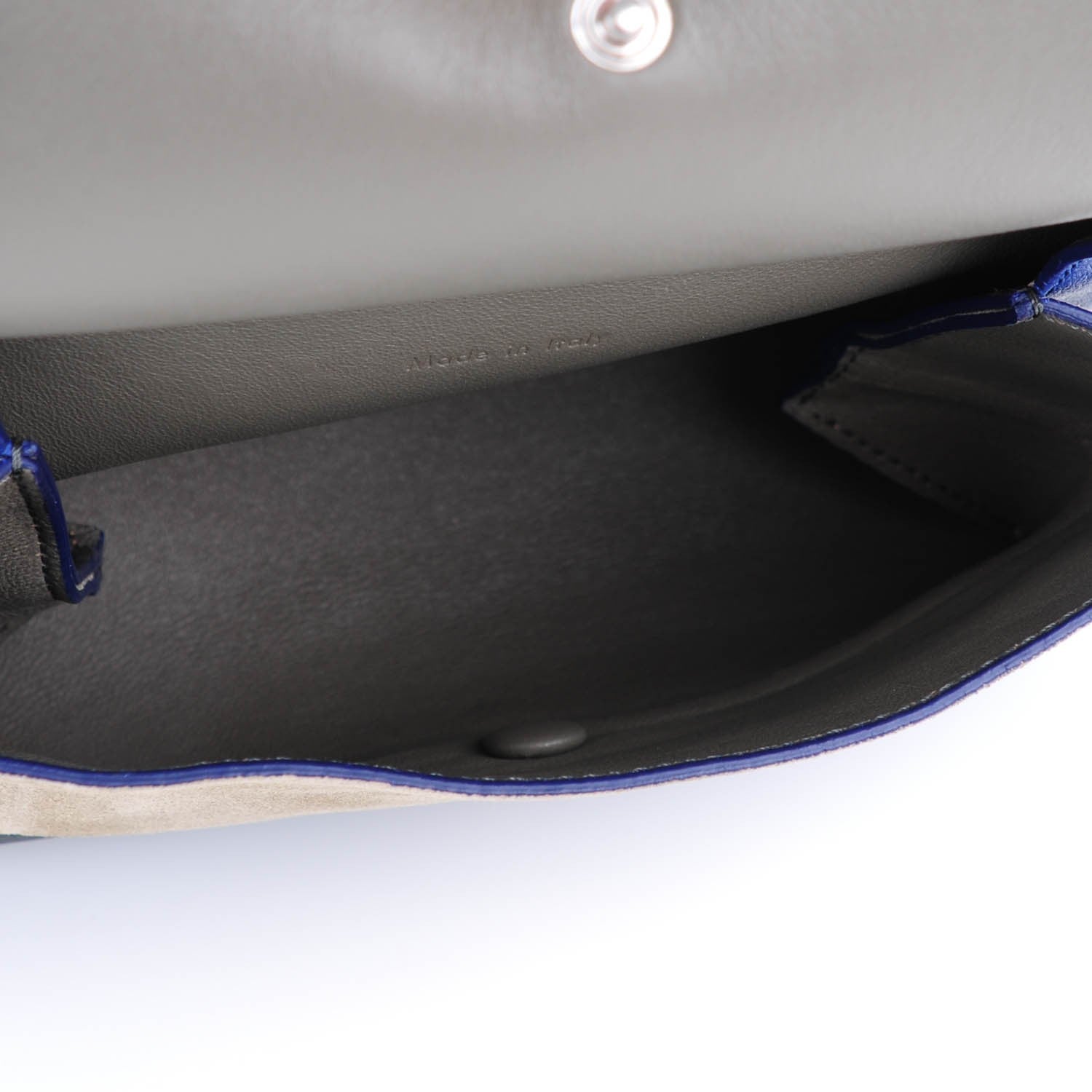 Celine Calfskin Suede All Soft Shoulder Bag Indigo 7 of 9
