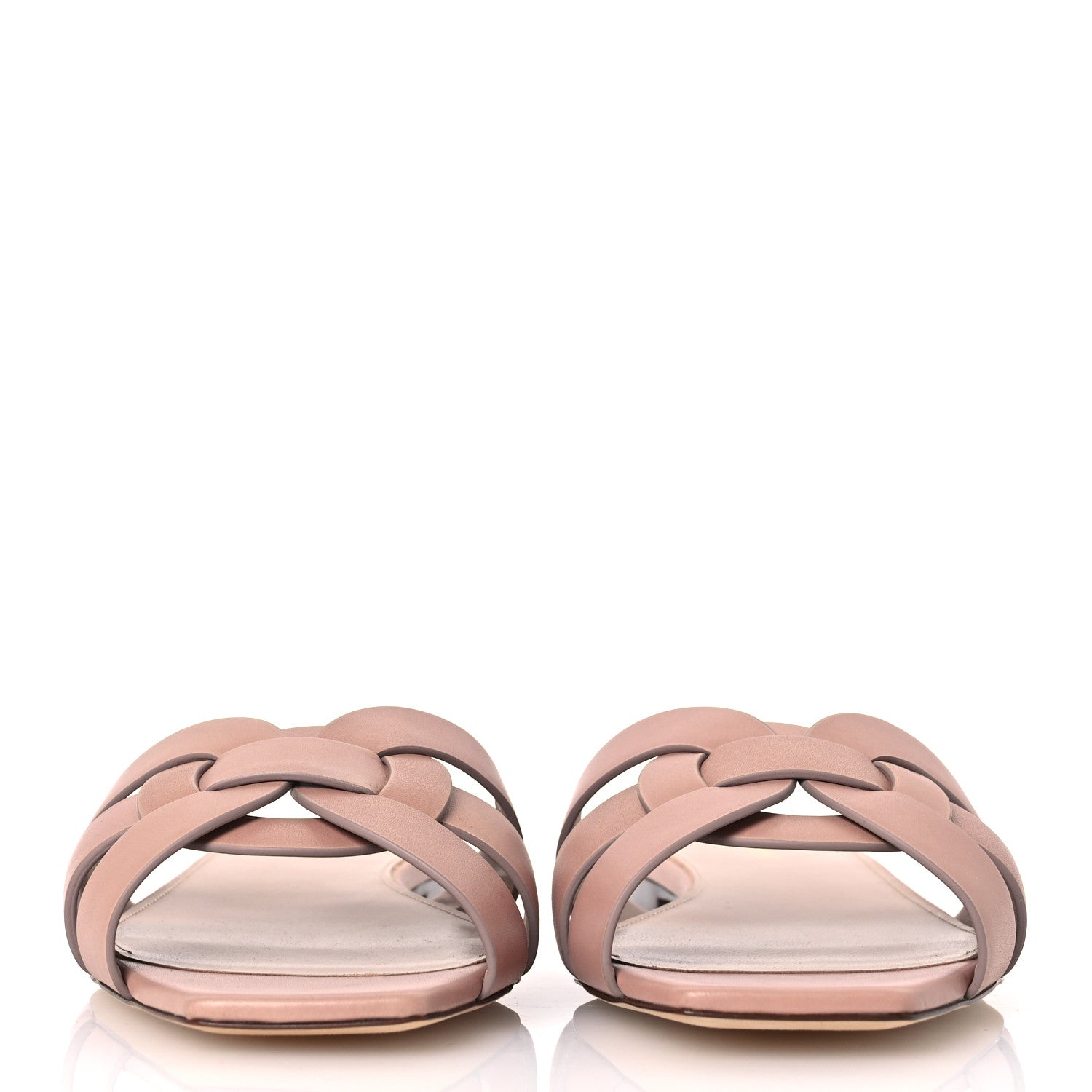 Saint Laurent Calfskin Tribute 05 Slide Sandals 40.5 Nude 3 of 14