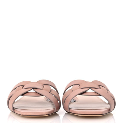 Saint Laurent Calfskin Tribute 05 Slide Sandals 40.5 Nude 3 of 14