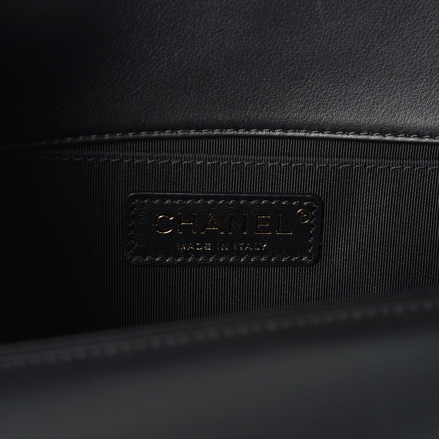 Calfskin Quilted Medium Boy Flap Black
