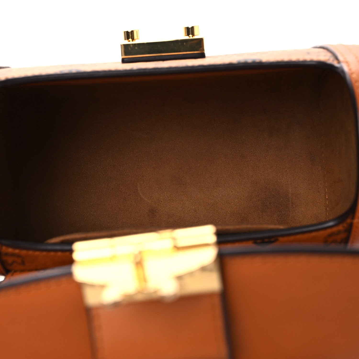 MCM Visetos Small Tracy Shoulder Bag Cognac 5 of 12