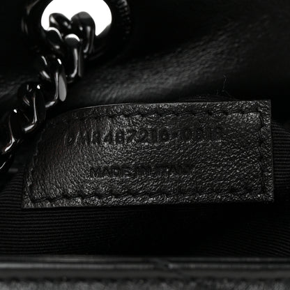 Saint Laurent Calfskin Y Quilted Monogram Monochrome Medium Loulou Chain Satchel Black 7 of 10