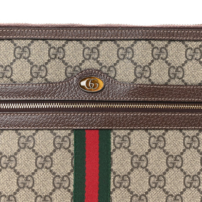 Gucci GG Supreme Monogram Large Ophidia Pouch Clutch Brown 8 of 8