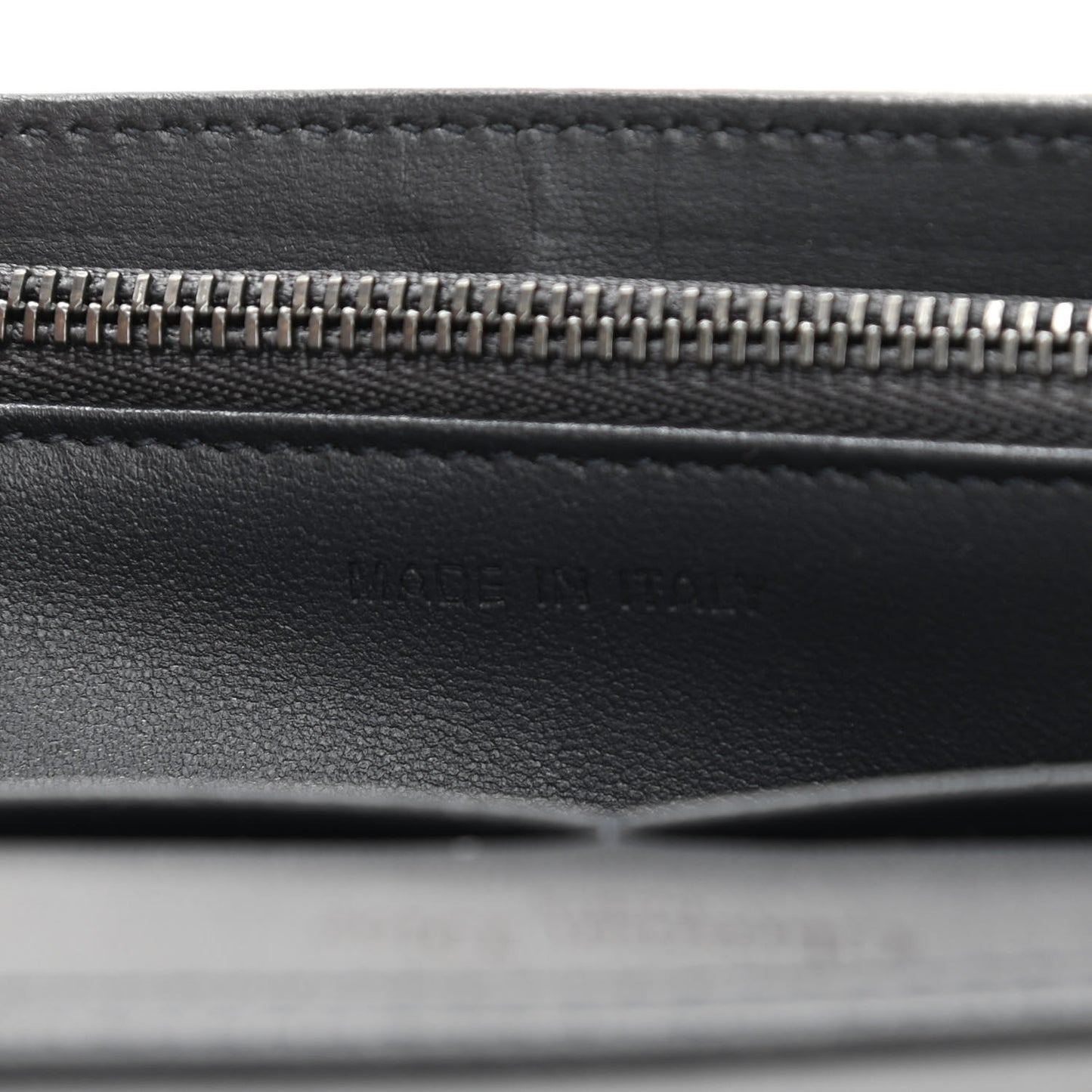 Metallic Patent Micro-Cannage Diorama Wallet on Chain Pouch Onyx Black