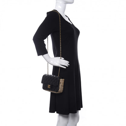 Chanel Lambskin Quilted Mini River of Pearls Flap Bag Black 2 of 12