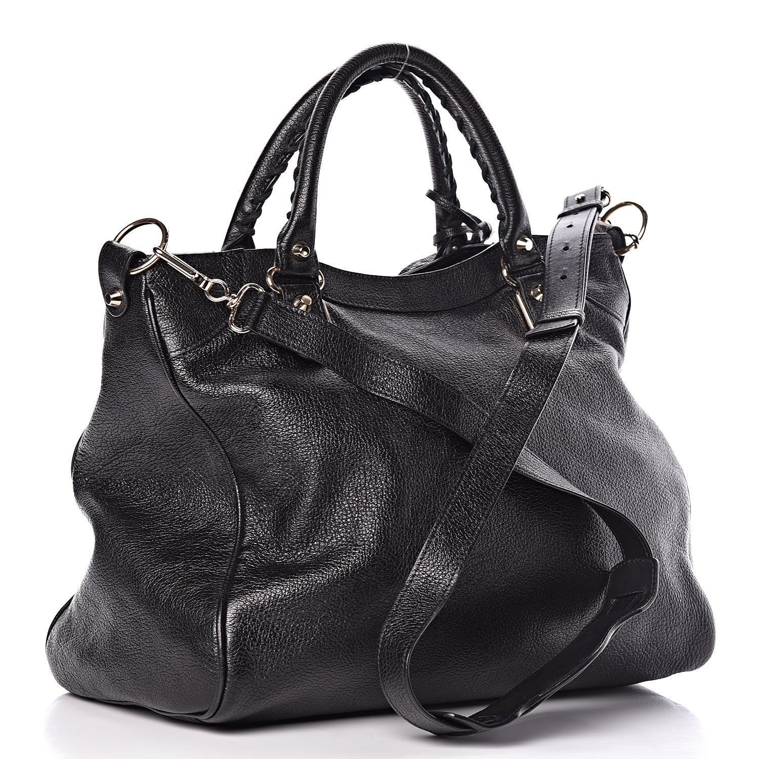 Balenciaga Chevre Gold Metallic Edge Hardware Velo Black 3 of 11