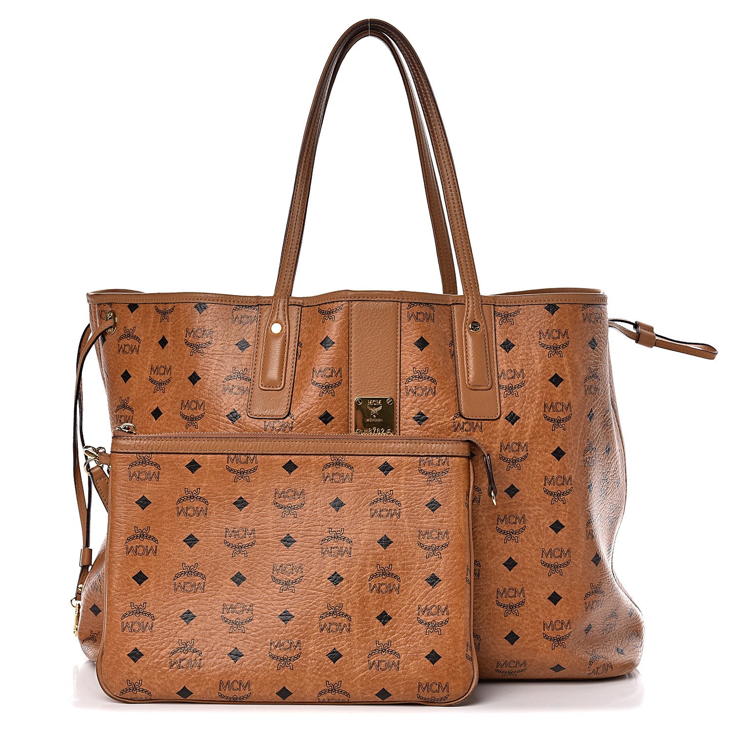 Visetos Large Liz Reversible Shopper Tote Cognac