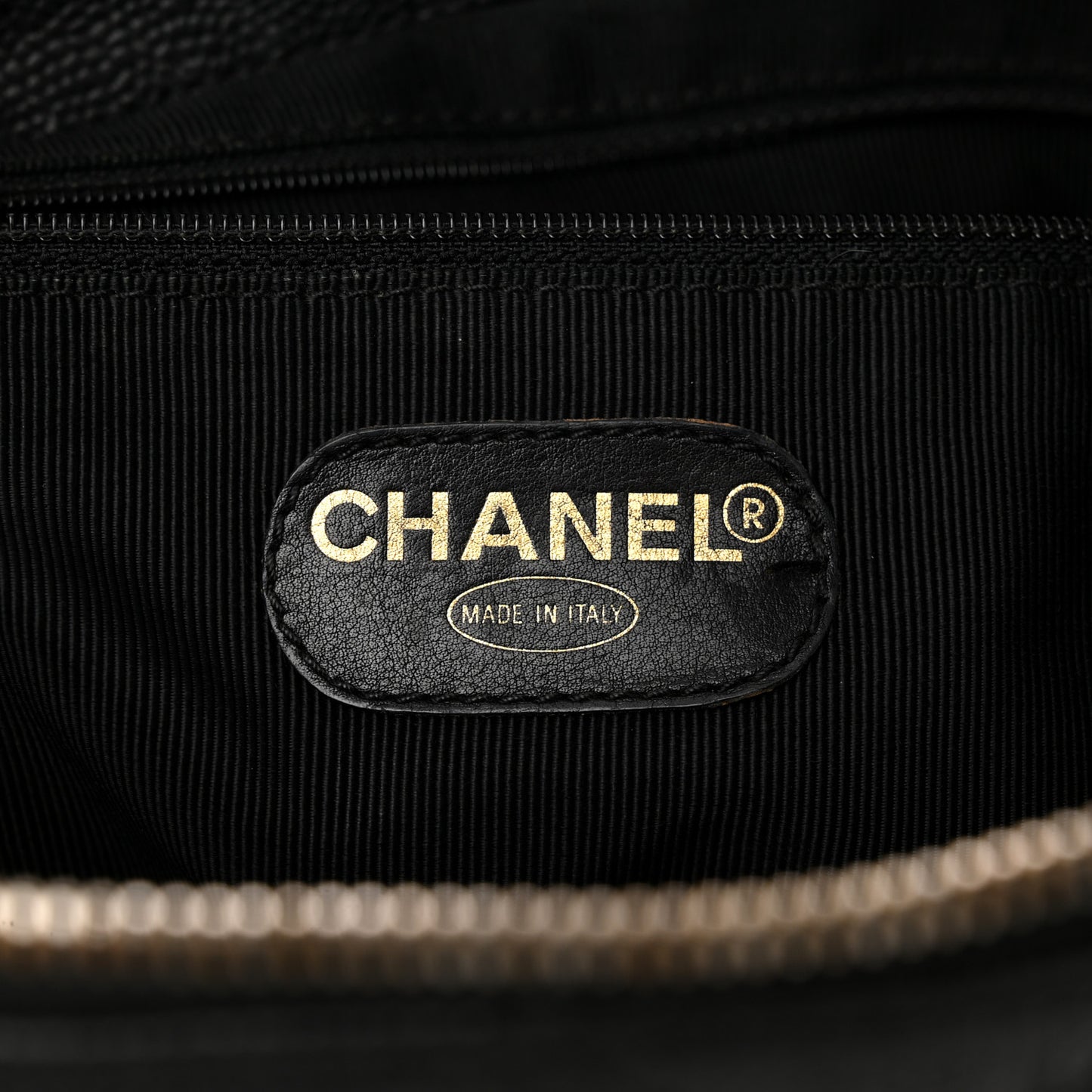 Caviar Quilted Flap Shoulder Bag Black