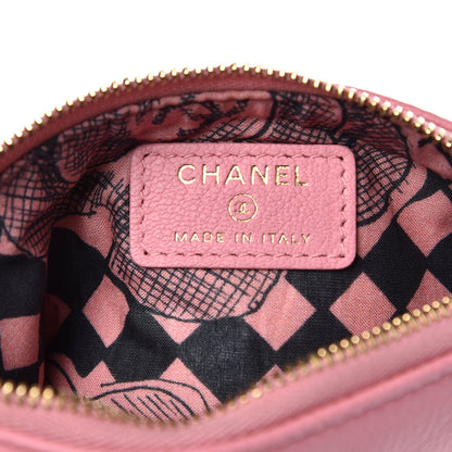 Chanel Goatskin Small CC Clover Cosmetic Case Pink 6 of 10