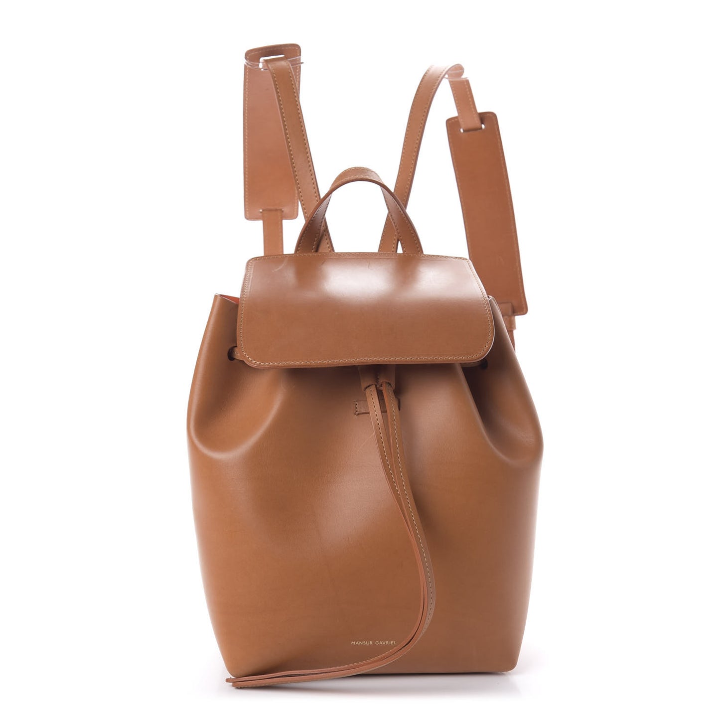 Vegetable Tanned Calfskin Mini Backpack Cammello Orange