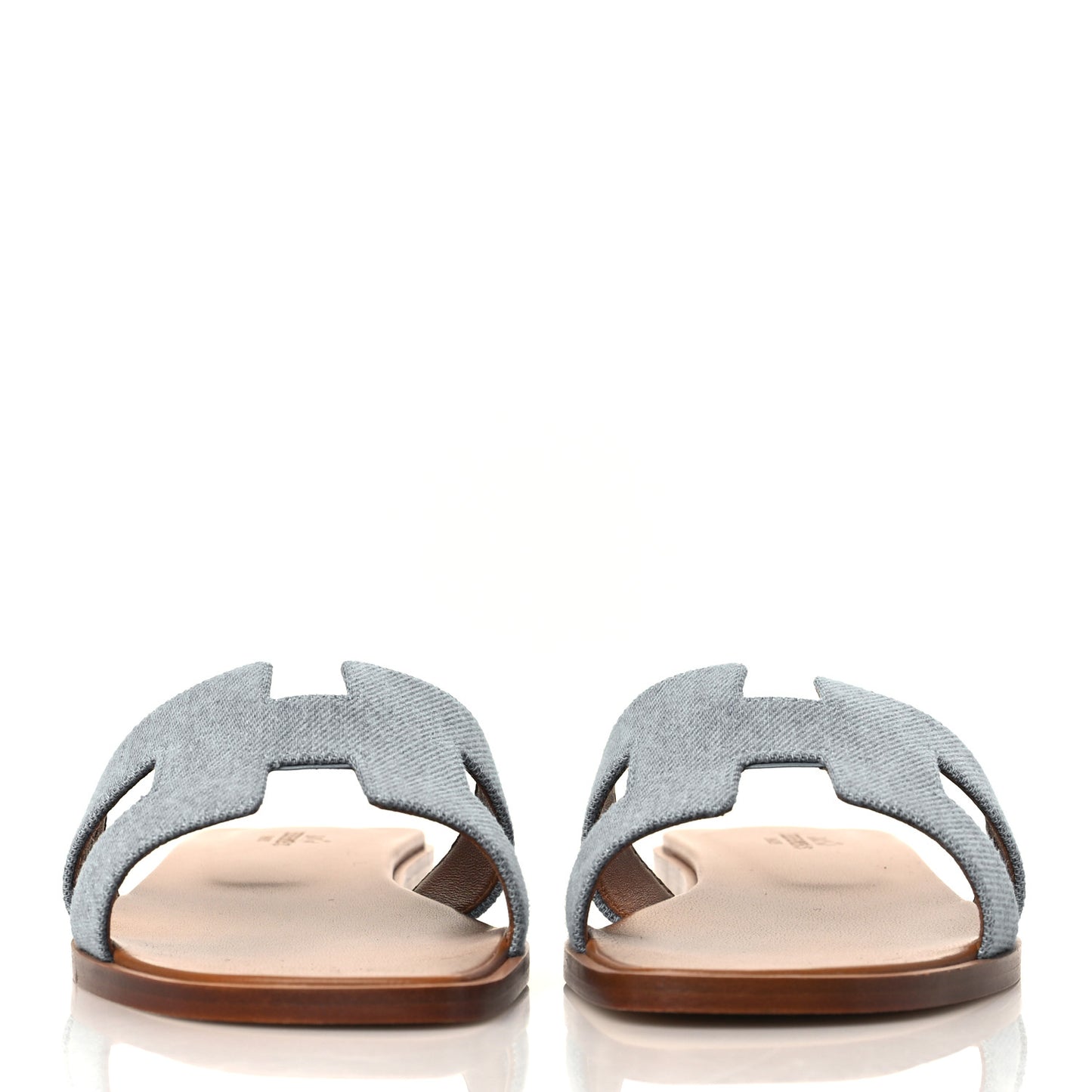 Denim Canvas Oran Sandals 37.5 Bleu Clair