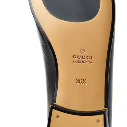 Gucci Calfskin Womens Jordaan Loafers 36.5 Black 9 of 10