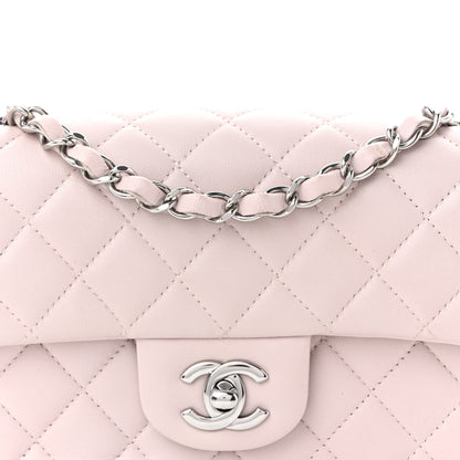 Chanel Lambskin Quilted Mini Rectangular Flap Light Pink 7 of 11
