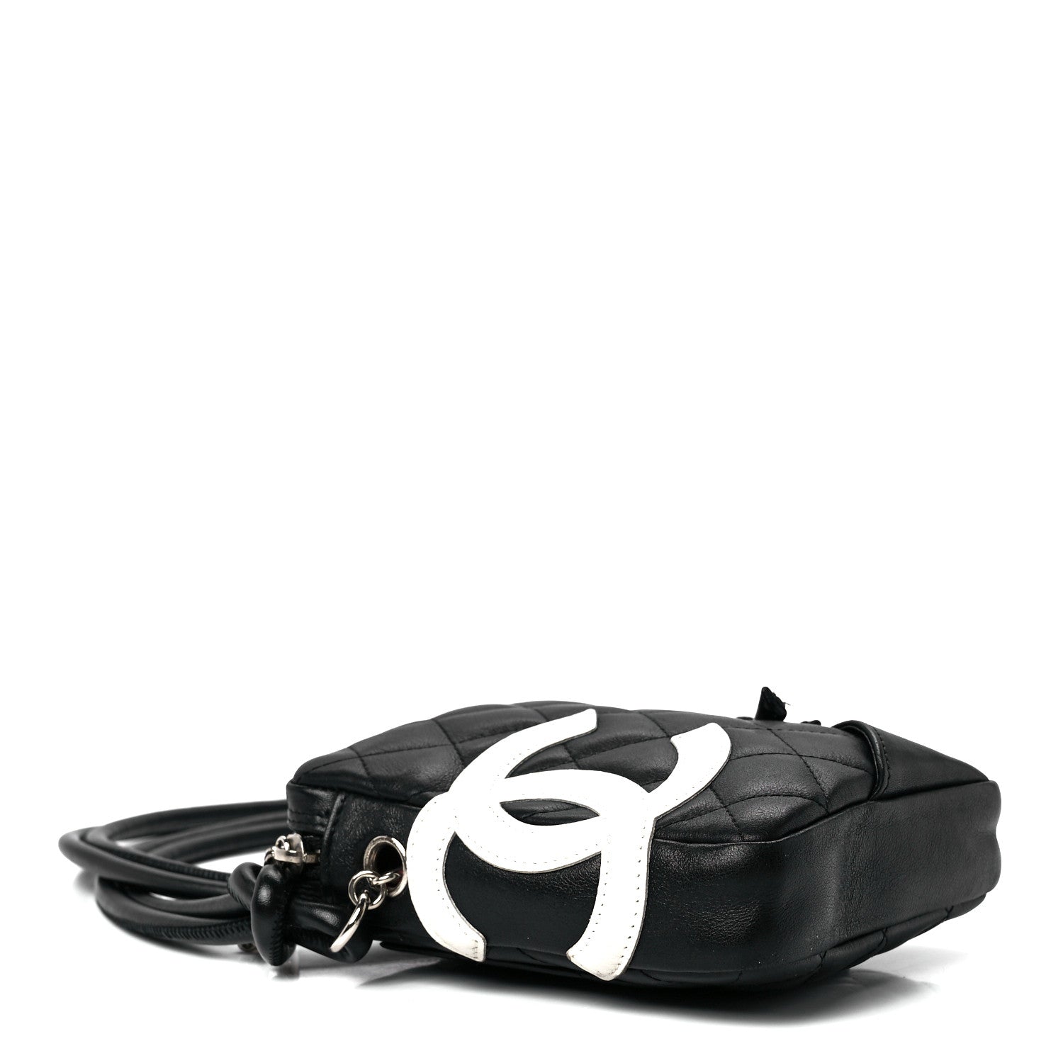 Chanel Calfskin Quilted Small Cambon Messenger Black White 4 of 11