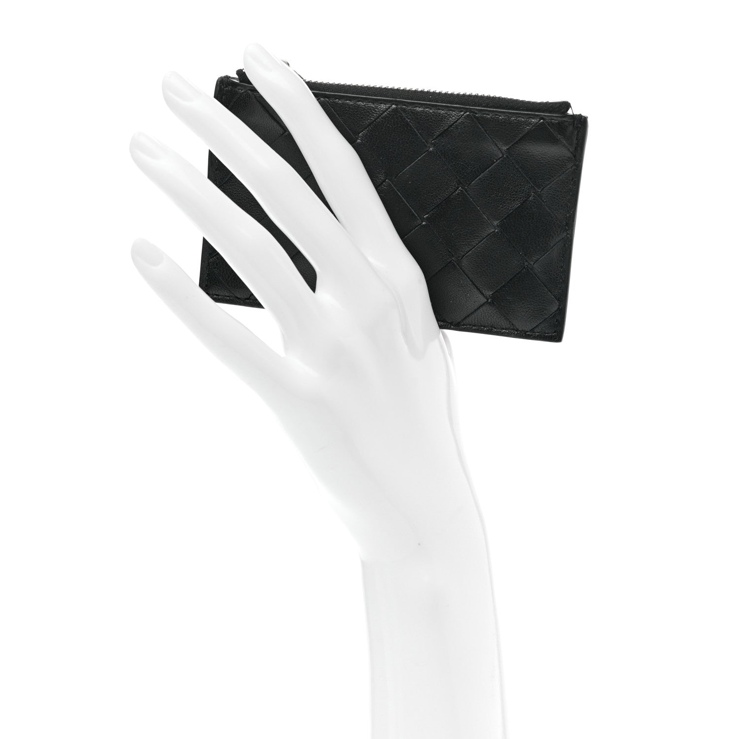 Bottega Veneta Nappa Intrecciato Key Case Black 2 of 8