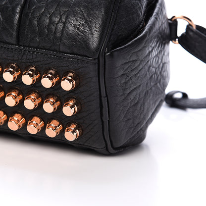 Alexander Wang Pebbled Lambskin Mini Rockie Black Rose Gold Hardware 8 of 9