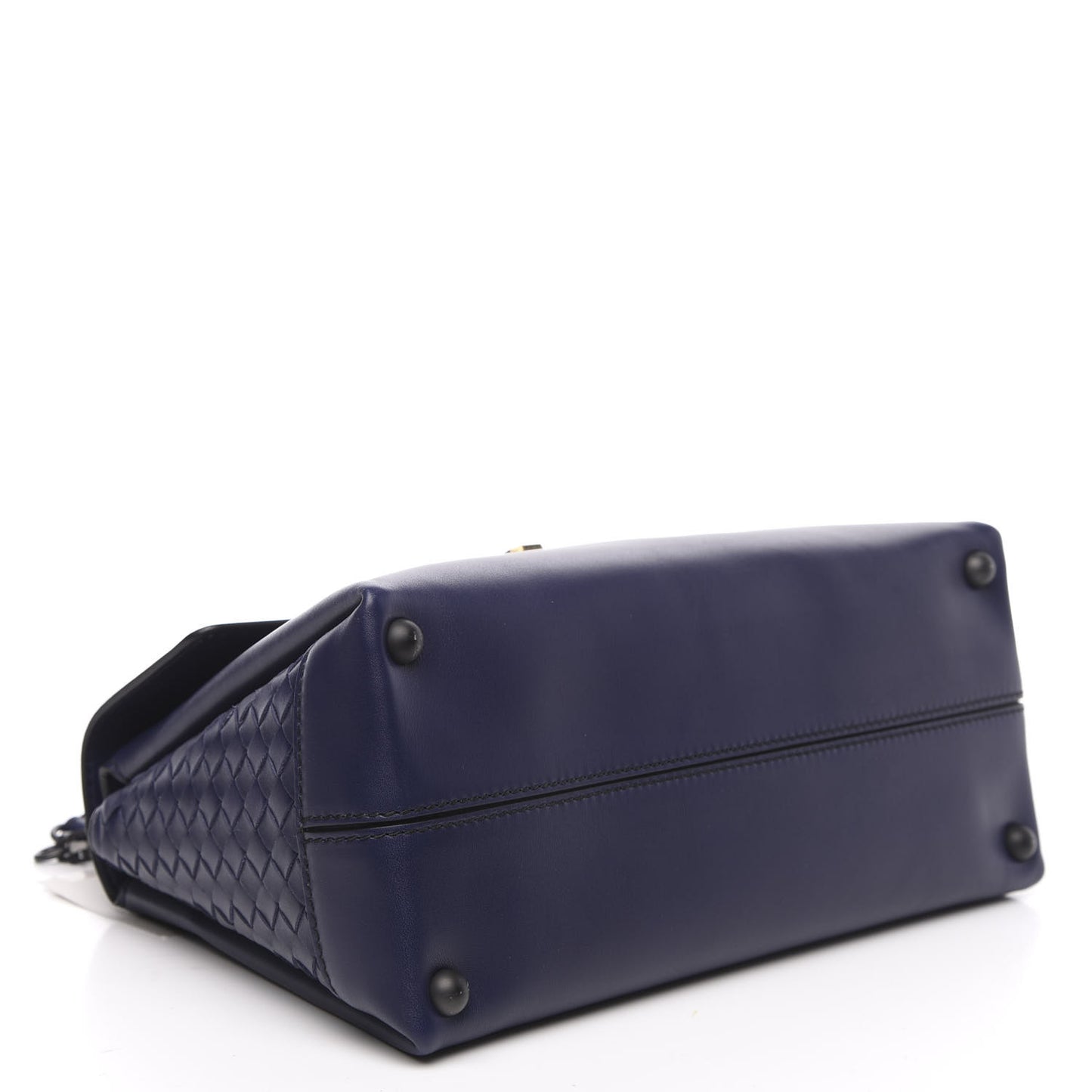French Calfskin Medium Piazza Bag Atlantic