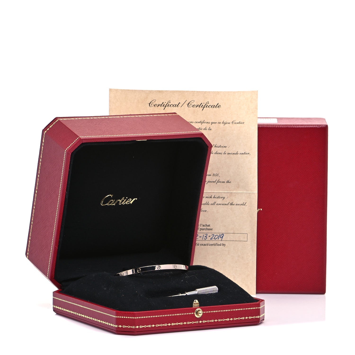 Cartier 18K White Gold Small LOVE Bracelet 17 6 of 6