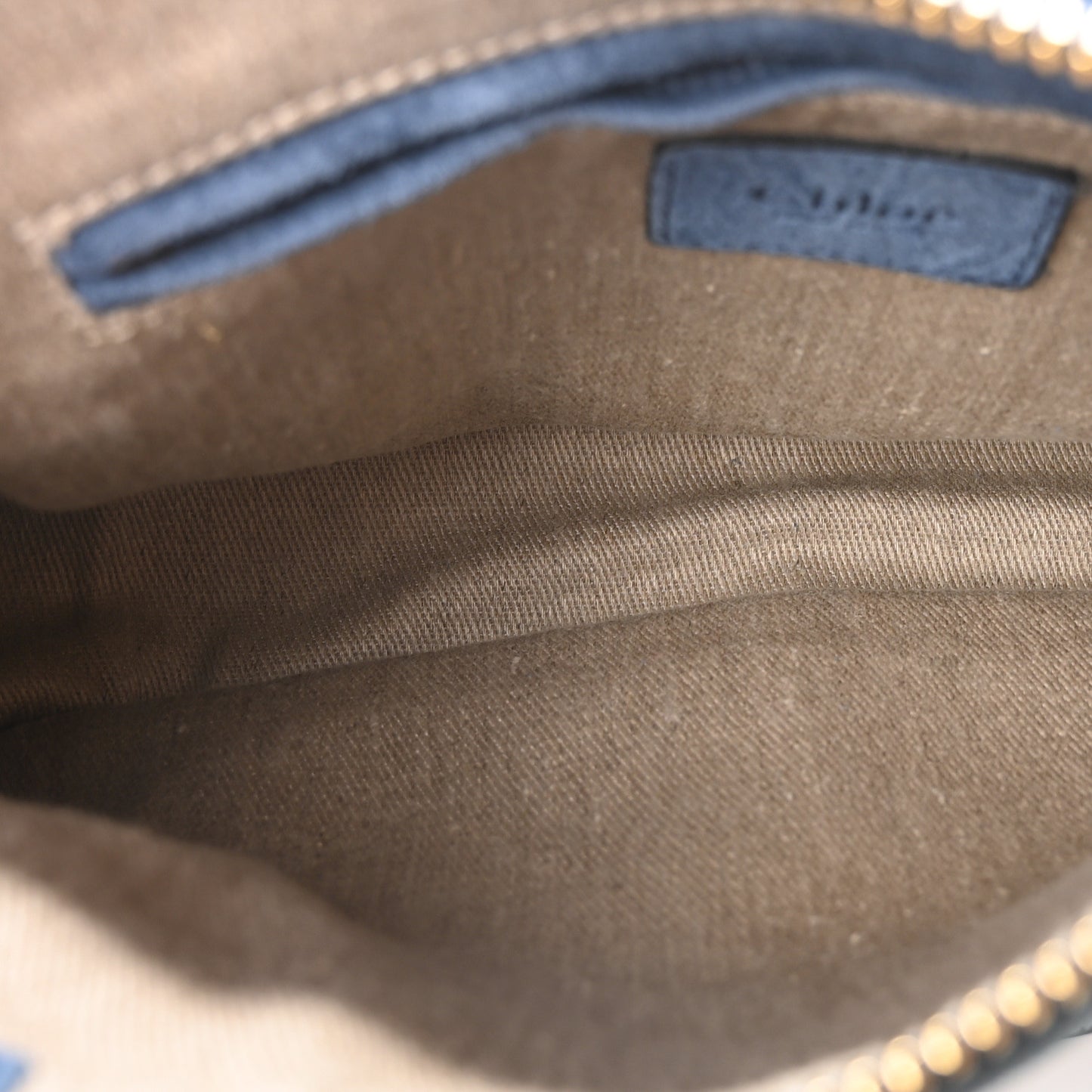 Suede Calfskin Braided Medium Marcie Double Carry Deep Denim