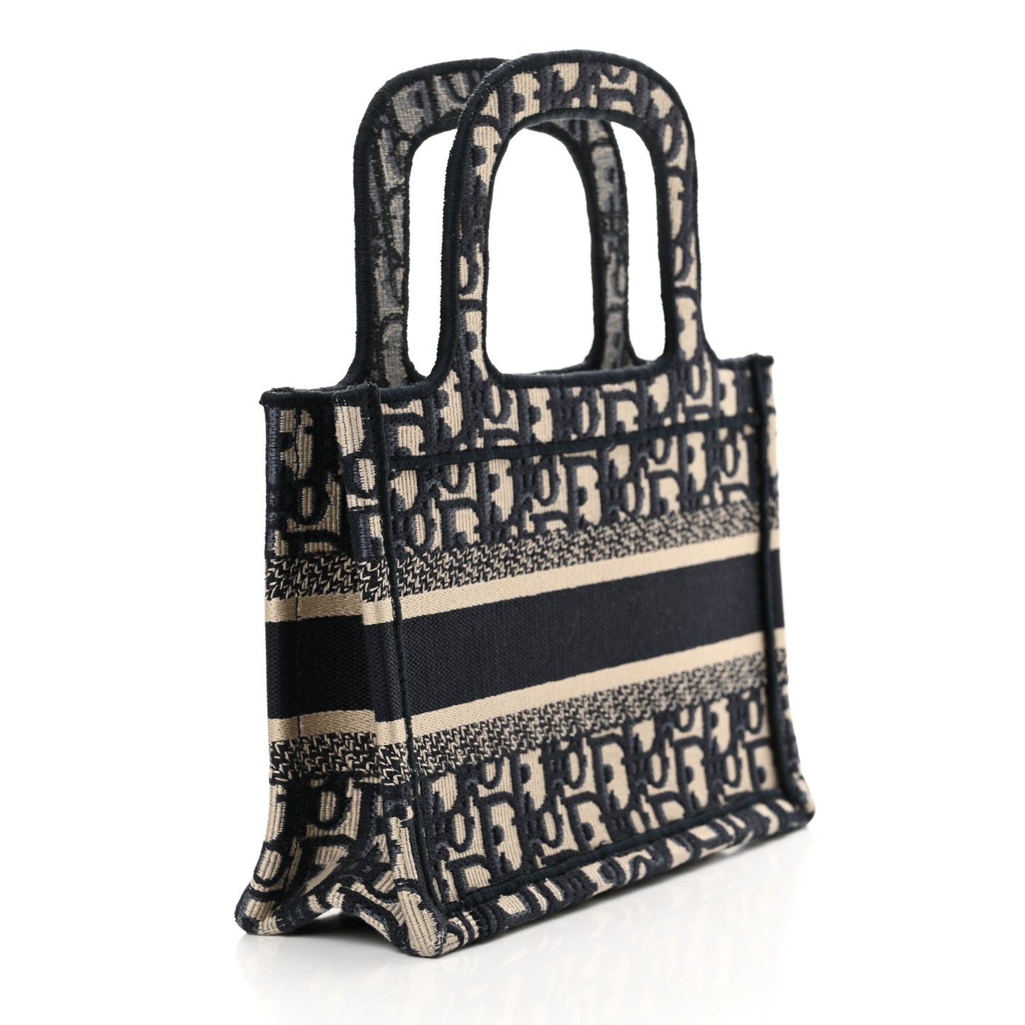 Oblique Mini Book Tote Blue Multicolor