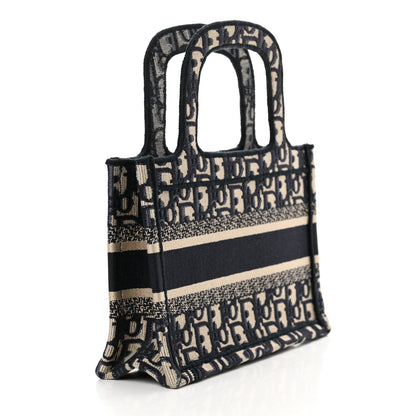 Christian Dior Oblique Mini Book Tote Blue Multicolor 3 of 12