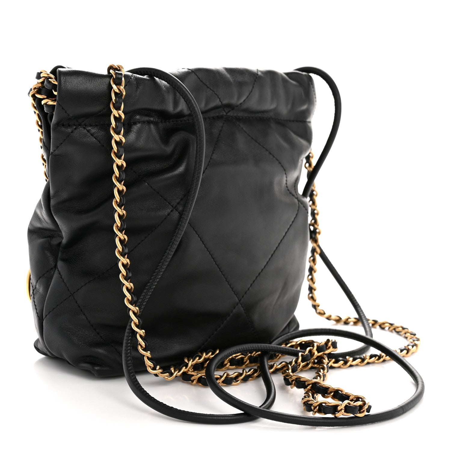 Chanel Shiny Calfskin Quilted Mini Chanel 22 Black 1833063