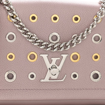 Louis Vuitton Soft Calfskin Eyelet Lockme II Chain Bag BB Rose Gold 8 of 10