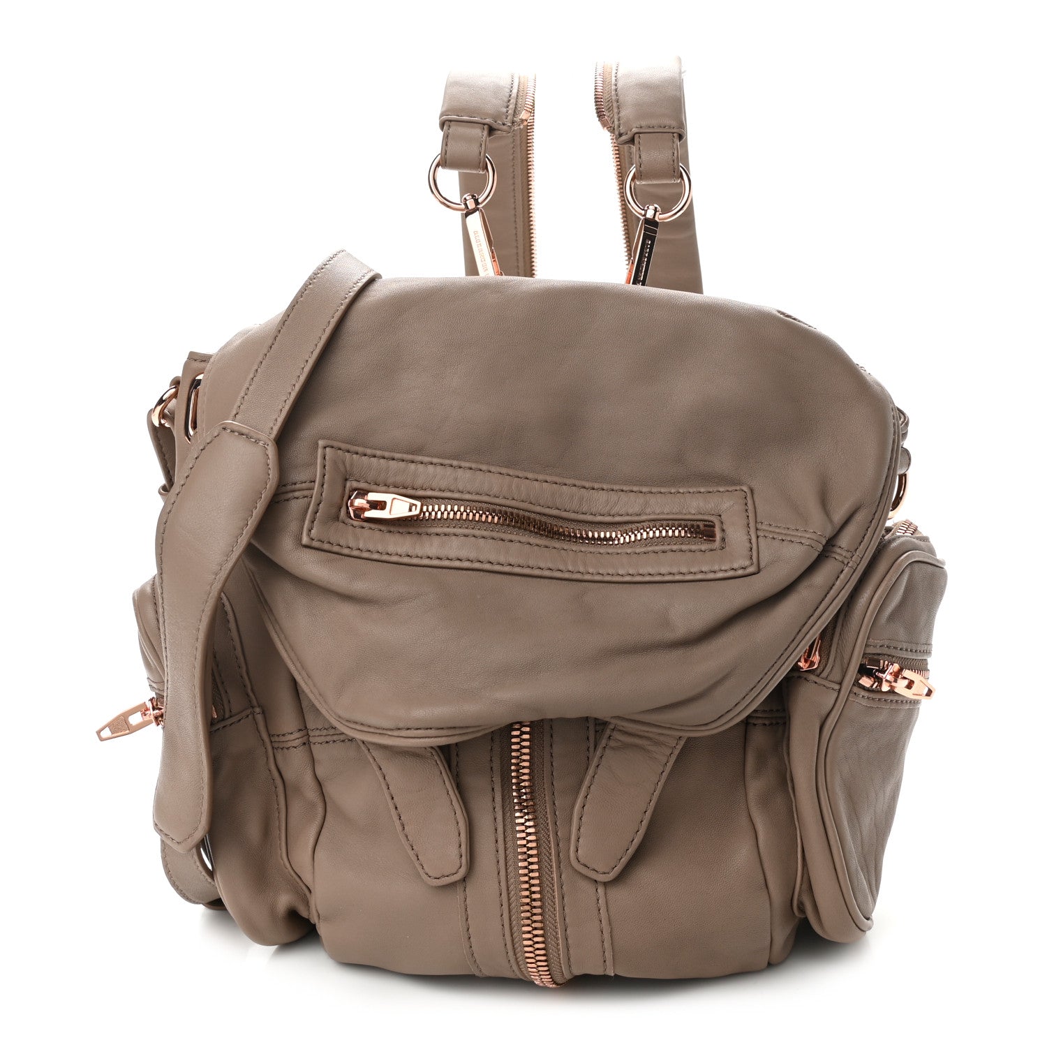 Alexander Wang Lambskin Mini Marti Backpack Latte Rose Gold Hardware 1 of 9