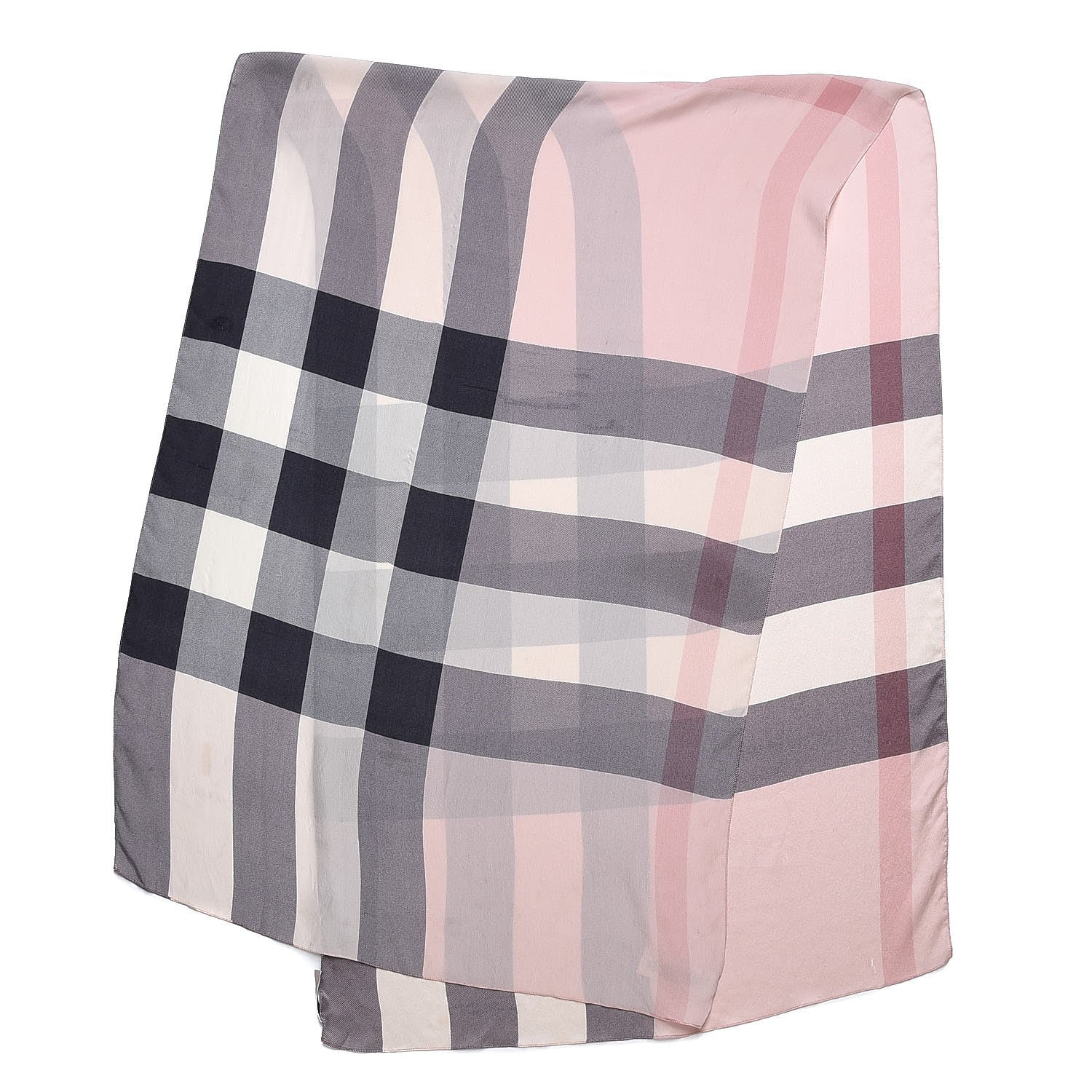 Burberry Silk Giant Check Scarf Pink 3 of 8