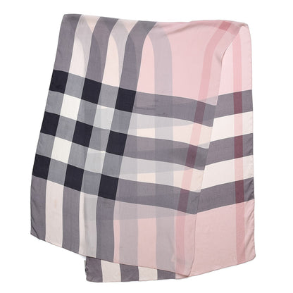 Burberry Silk Giant Check Scarf Pink 3 of 8