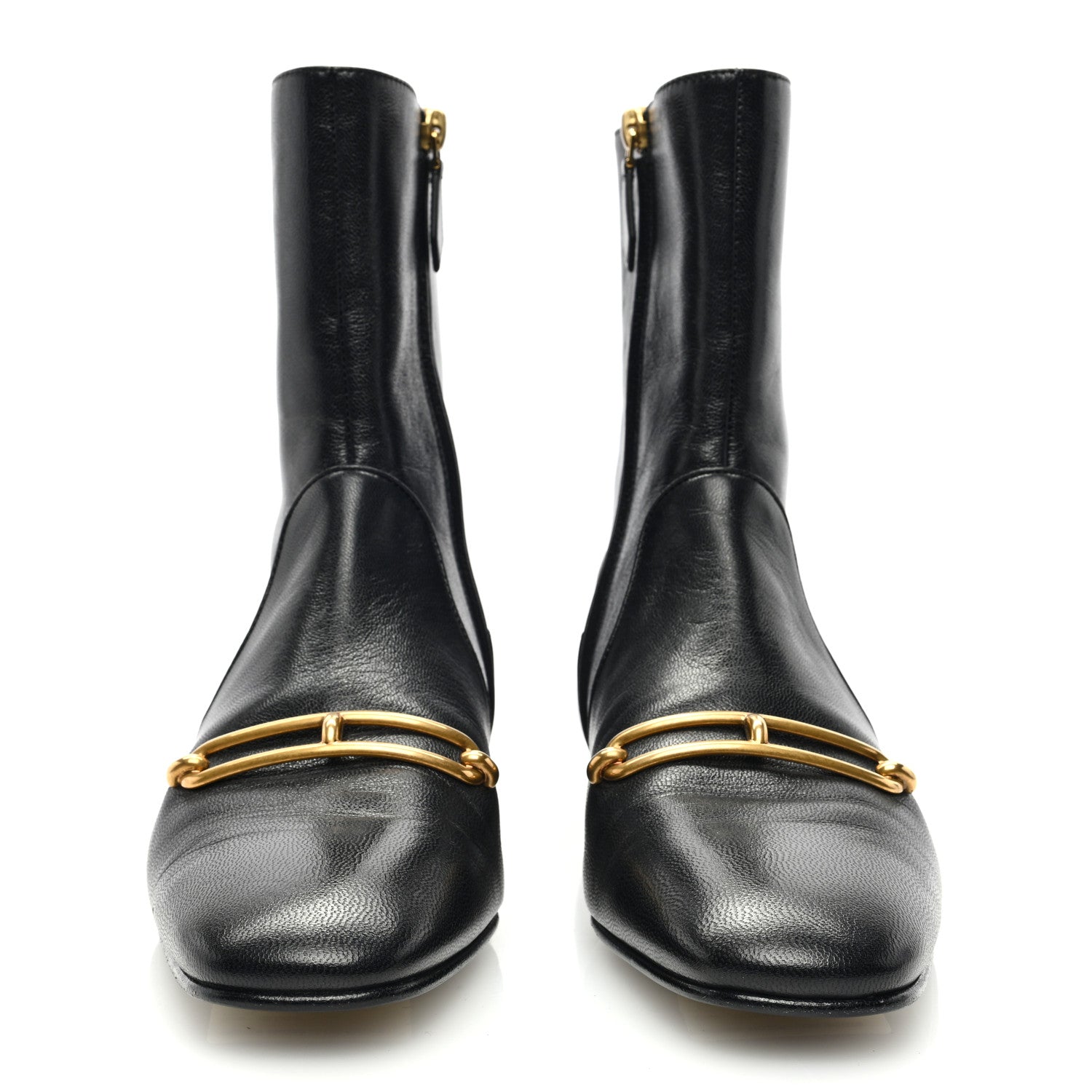 Hermes Goatskin Dora Ankle Boots 39 Black 2 of 8