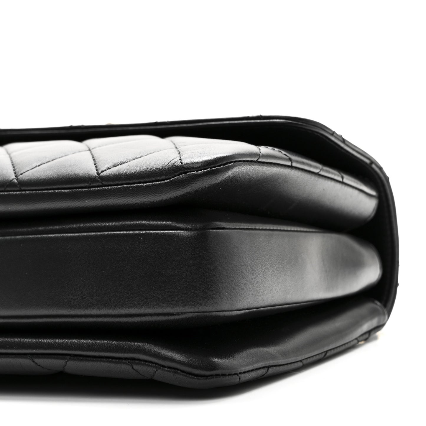 Lambskin Quilted Small Trendy CC Dual Handle Flap Bag Black