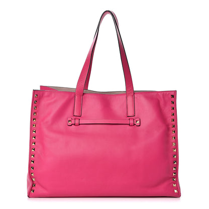 Valentino Garavani Nappa Medium Rockstud Soft Tote Pop Fuxia 1 of 13