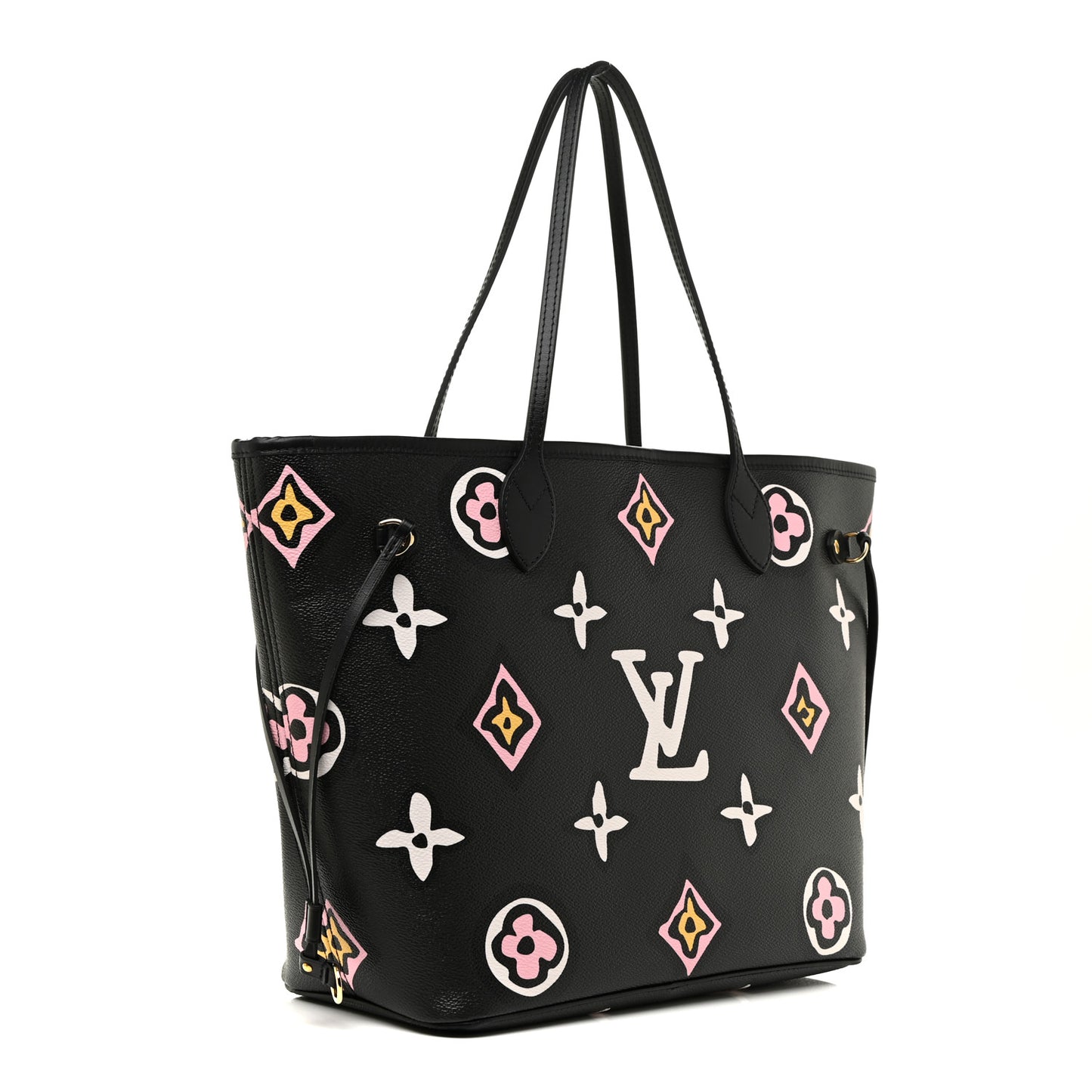 Monogram Giant Wild At Heart Neverfull MM Black
