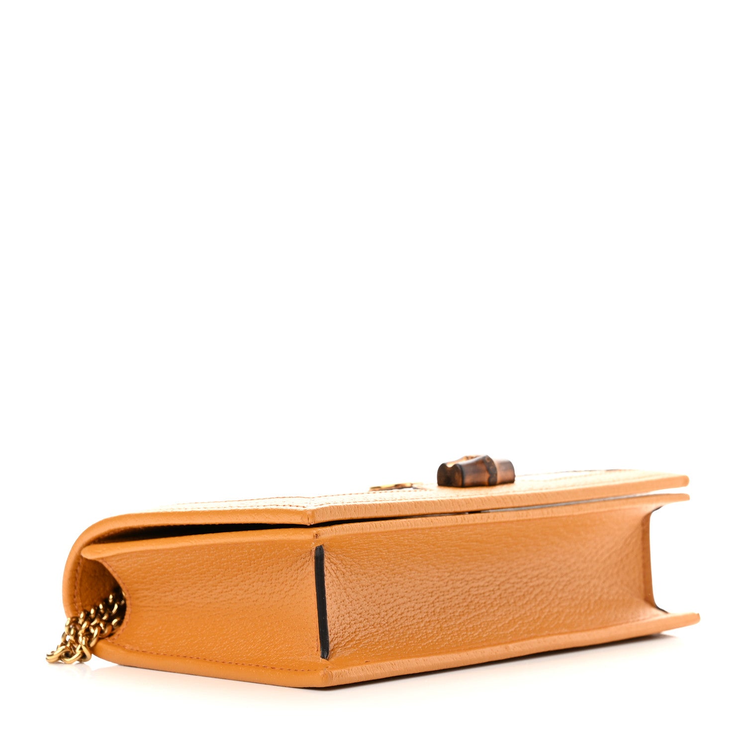 Gucci Polished Raffia Textured Dollar Calfskin Houndstooth Mini Diana Chain Bag Natural Sun Oil Mystic White 4 of 11